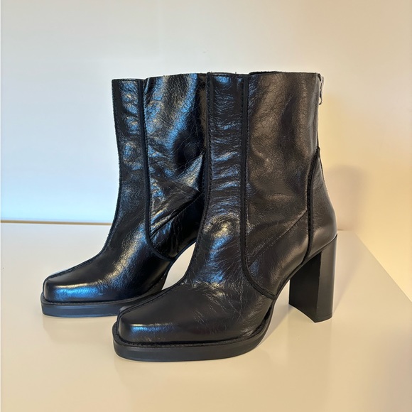 Genuine Leather Heeled Boots - Picture 2 of 7